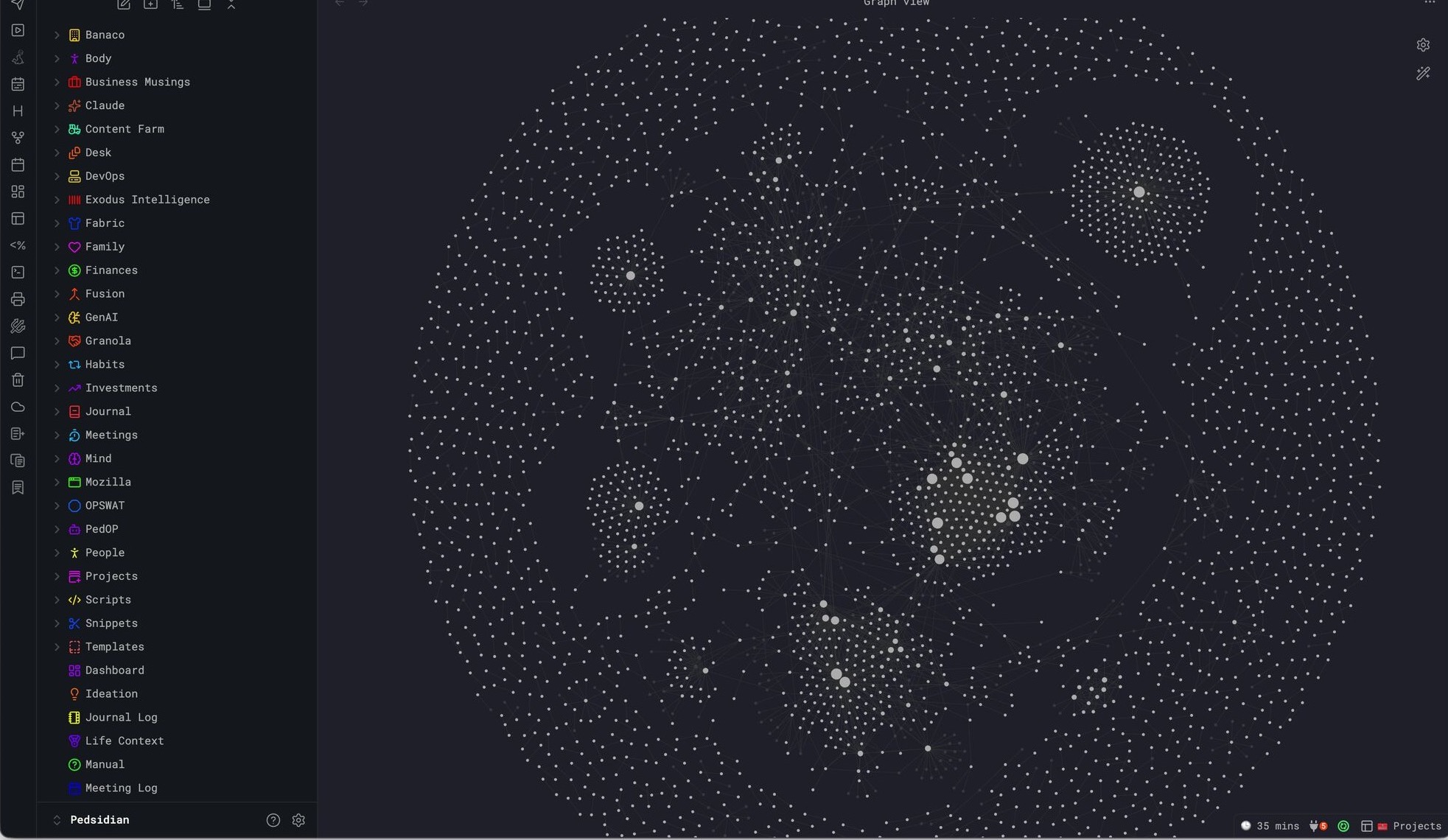 Obsidian — граф связей заметок